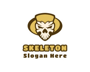 Mexican Skull Head logo design