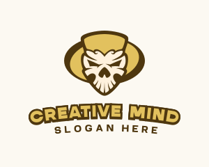 Scary Skull Head logo design