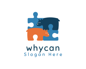 Problem Solving - Jigsaw Puzzle Bear logo design