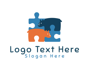 Jigsaw Puzzle Bear Logo