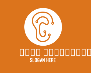 Digital Circuit Ear logo design