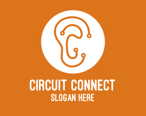 Circuit - Digital Circuit Ear logo design