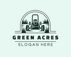 Pasture - Lawn Mower Grass Cutter logo design