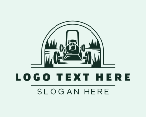 Backyard - Lawn Mower Grass Cutter logo design