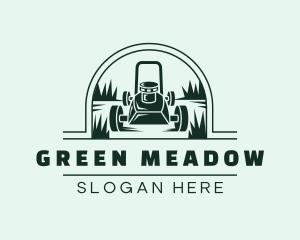 Pasture - Lawn Mower Grass Cutter logo design