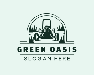 Plants - Lawn Mower Grass Cutter logo design