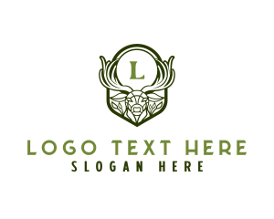 Luxe - Animal Deer Monoline logo design
