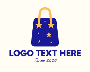 Shop - Starry Shopping Bag logo design
