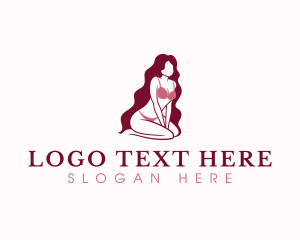 Nude - Seductive Fashion Woman logo design
