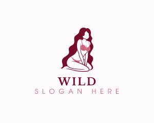 Nude - Seductive Fashion Woman logo design