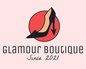 Glamour - Fashion Heels Accessory logo design