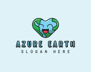 Heart Earth Eco logo design