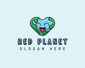 Heart Earth Eco logo design