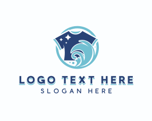 Dry Cleaning - Laundry Clothes Washing logo design