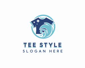 T Shirt - Laundry Clothes Washing logo design