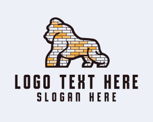 Worker - Construction Brick Gorilla logo design