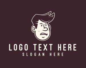 Hairstyle - Male Dude Character logo design