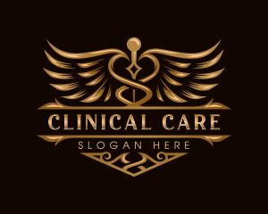 Caduceus Wings Medical logo design