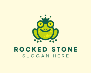 Stoned King Frog logo design