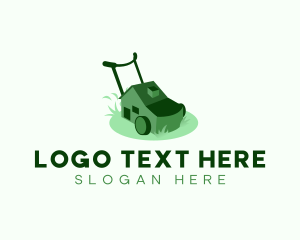 Landcaping - Lawn Mower Grass Cutter logo design