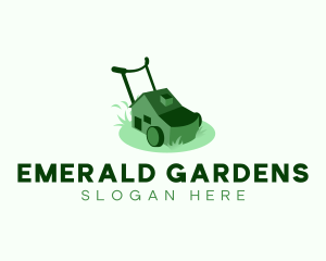 Lawn Mower Grass Cutter logo design