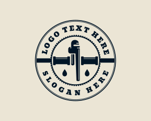 Handyman - Droplet Pipe Handyman Tool logo design