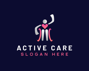 Physiotherapy - Disability Wheelchair Healthcare logo design