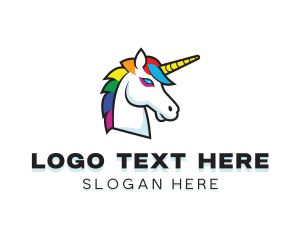 Creature - Mythical Unicorn Creature logo design