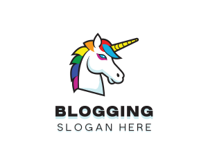 Mythical Unicorn Creature Logo