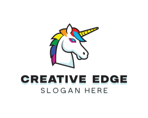 Mythical Unicorn Creature Logo