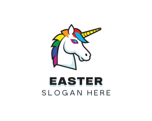 Mythical Unicorn Creature Logo