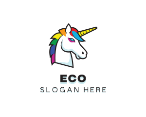 Mythical Unicorn Creature Logo