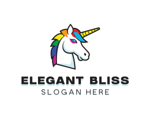 Mythical Unicorn Creature Logo