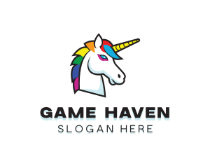 Mythical Unicorn Creature Logo