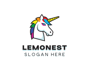 Mythical Unicorn Creature Logo