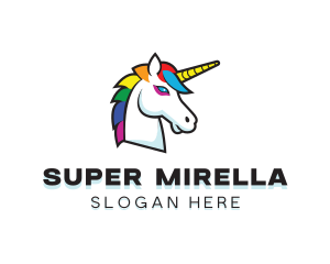 Mythical Unicorn Creature Logo