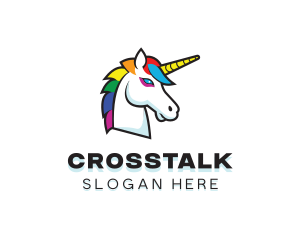 Mythical Unicorn Creature Logo