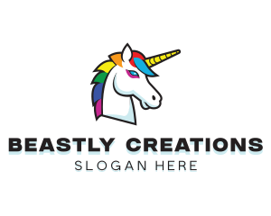Creature - Mythical Unicorn Creature logo design