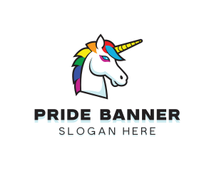 Mythical Unicorn Creature logo design