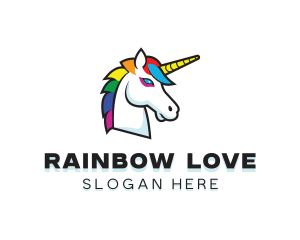 Lesbian - Mythical Unicorn Creature logo design