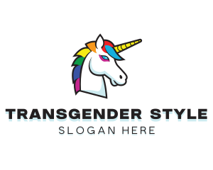 Transgender - Mythical Unicorn Creature logo design