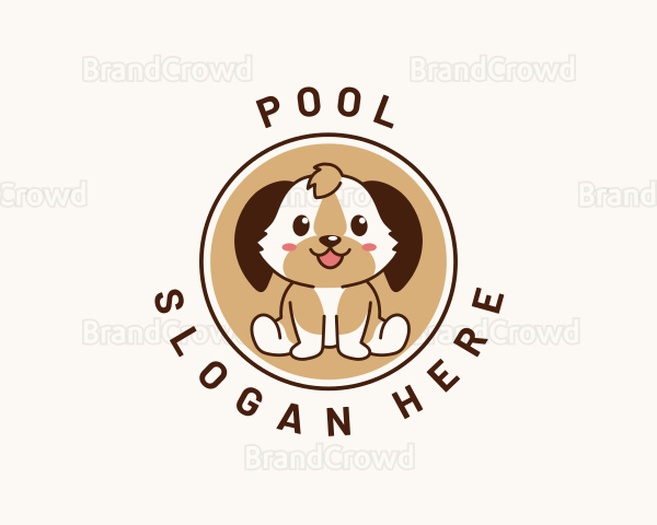 Cute Dog Grooming Logo