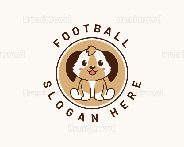 Cute Dog Grooming Logo