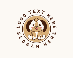 Vet - Cute Dog Grooming logo design