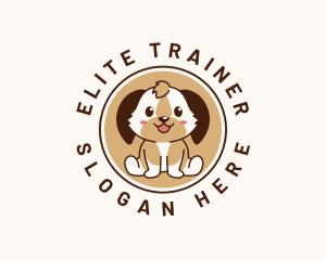 Cute Dog Grooming logo design