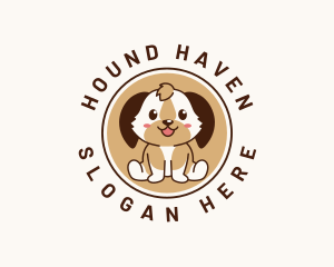 Cute Dog Grooming logo design