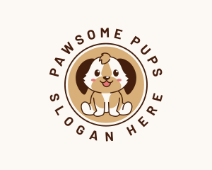 Cute Dog Grooming logo design