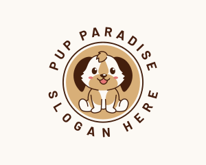 Cute Dog Grooming logo design