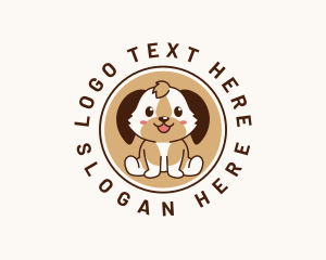 Mascot - Cute Dog Grooming logo design