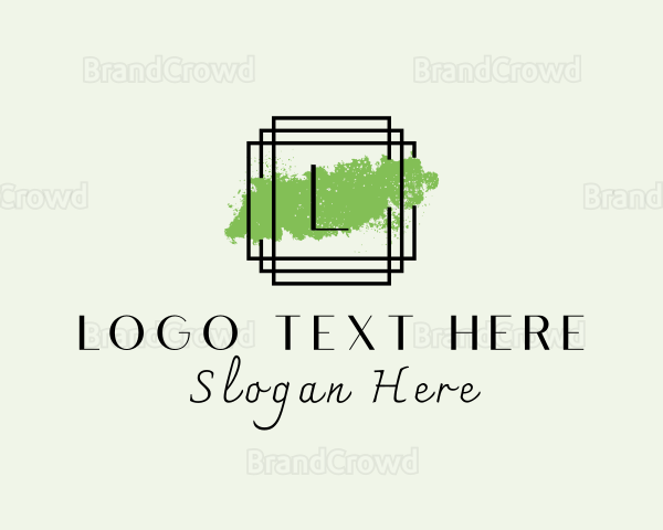 Elegant Paintbrush Frame Logo